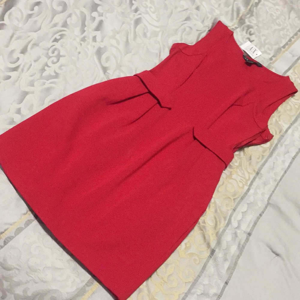 NEW Armani Exchange Fitted Red Dress